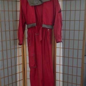 Vintage 90s Bogner Red Outerwear with Silver Logo